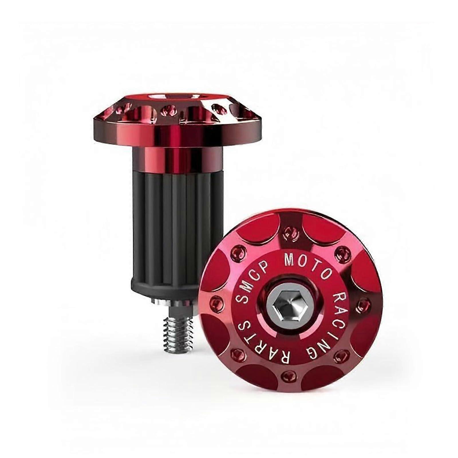 2 PCS Aluminum Motorcycle Bar End Caps Red, ScratchResistant AntiVibration Handlebar Plugs