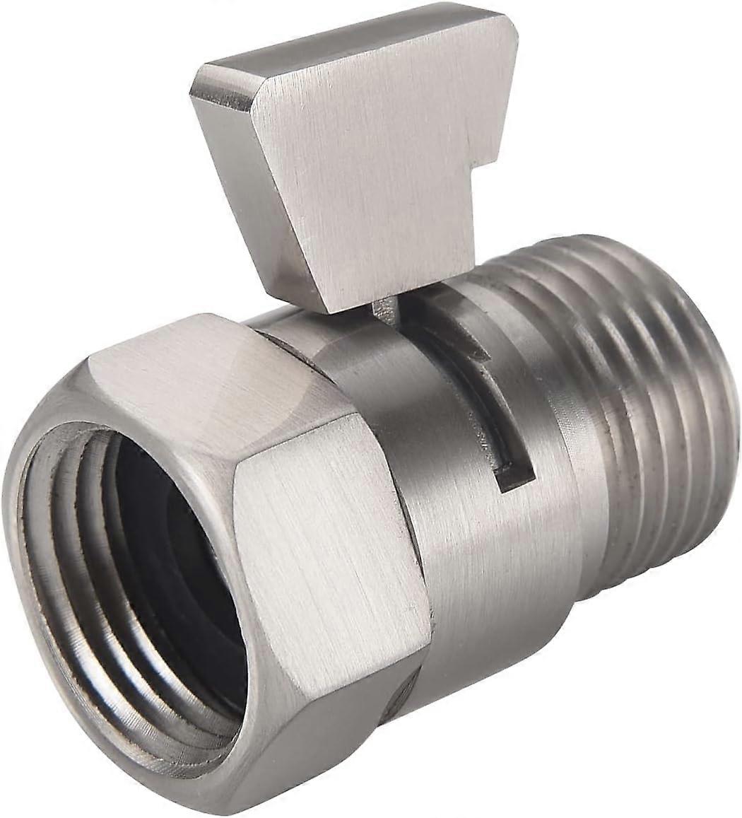 Brass Shower Shut Off Valve with Precise Flow Control, Water Saving, Brushed Nickel Finish