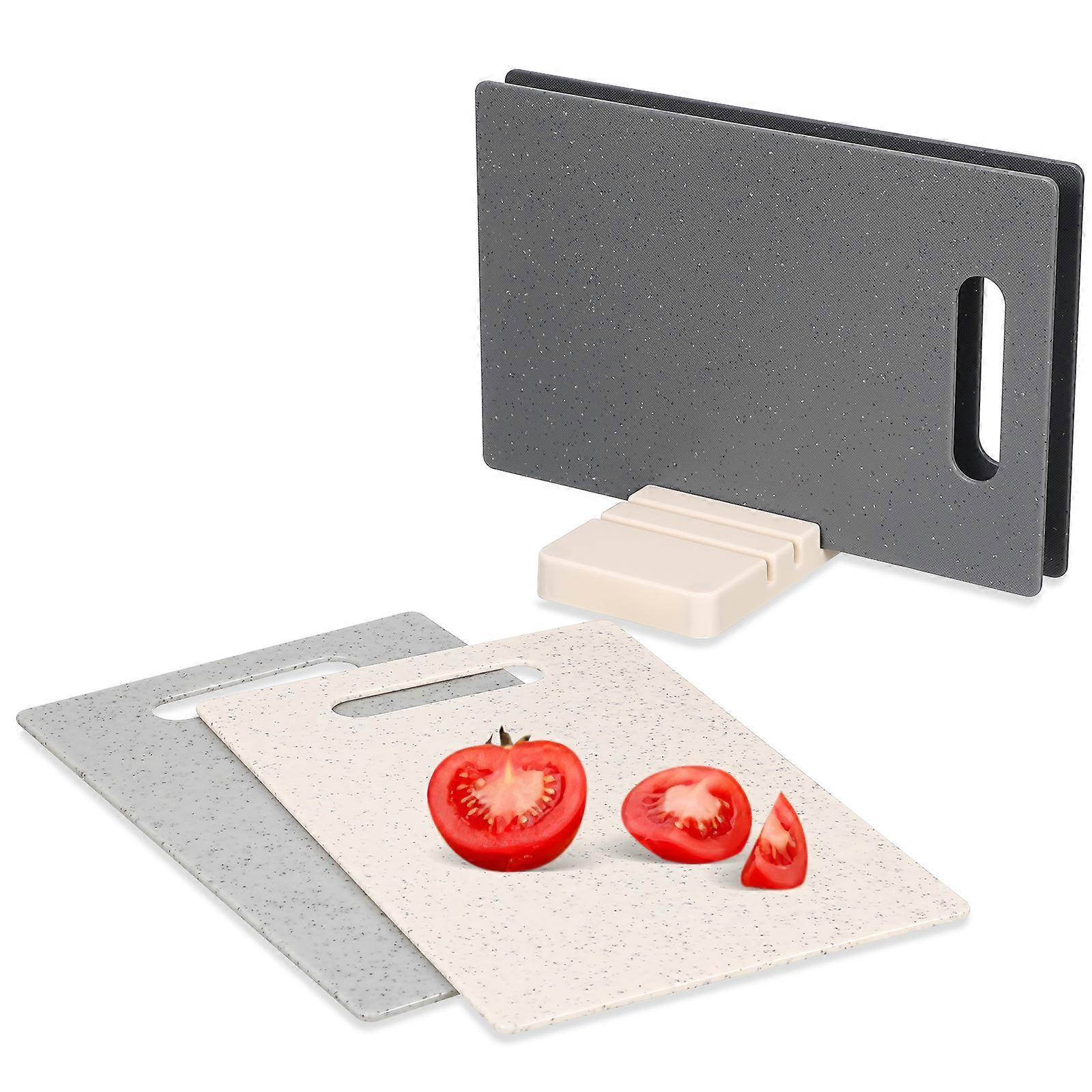 Plastic Cutting Board Set with Stand for Kitchen Cutting Board 1Set