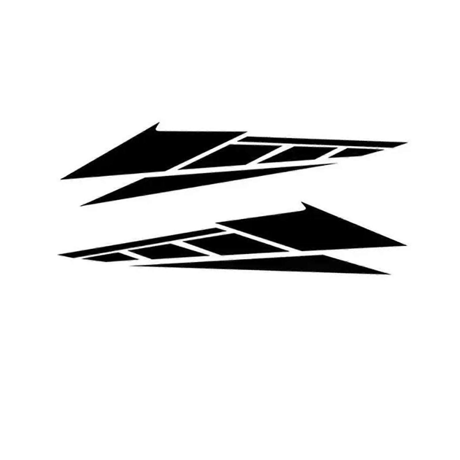 Motorcycle Reflective Tail Box Stickers Waterproof AntiScratch Decorative Decals Black Medium