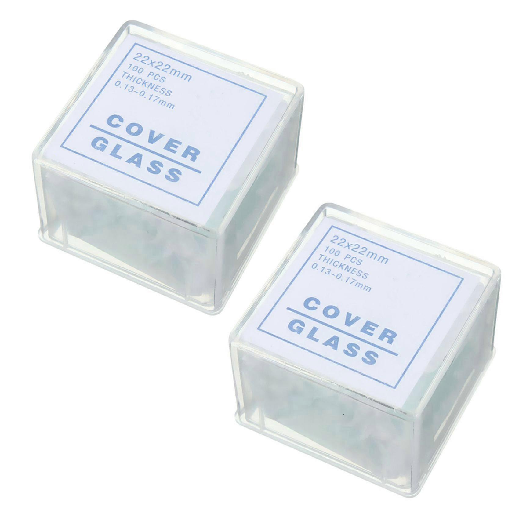 200pcs Transparent Slides Coverslips Coverslides 22x22mm For Microscope