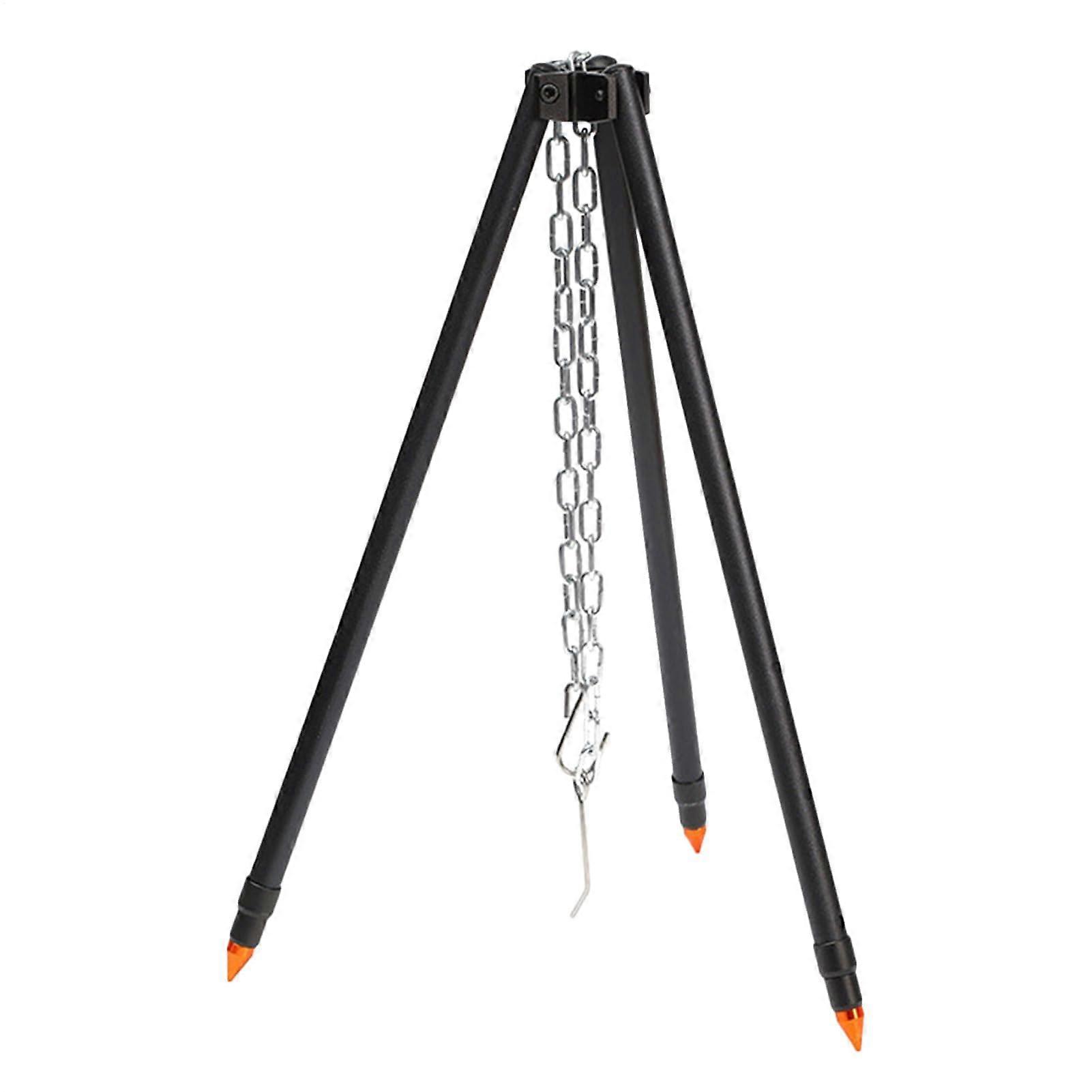 Foldable Camping Tripod with Hooks for Outdoor Campfire Cooking, Lightweight RustResistant Stand