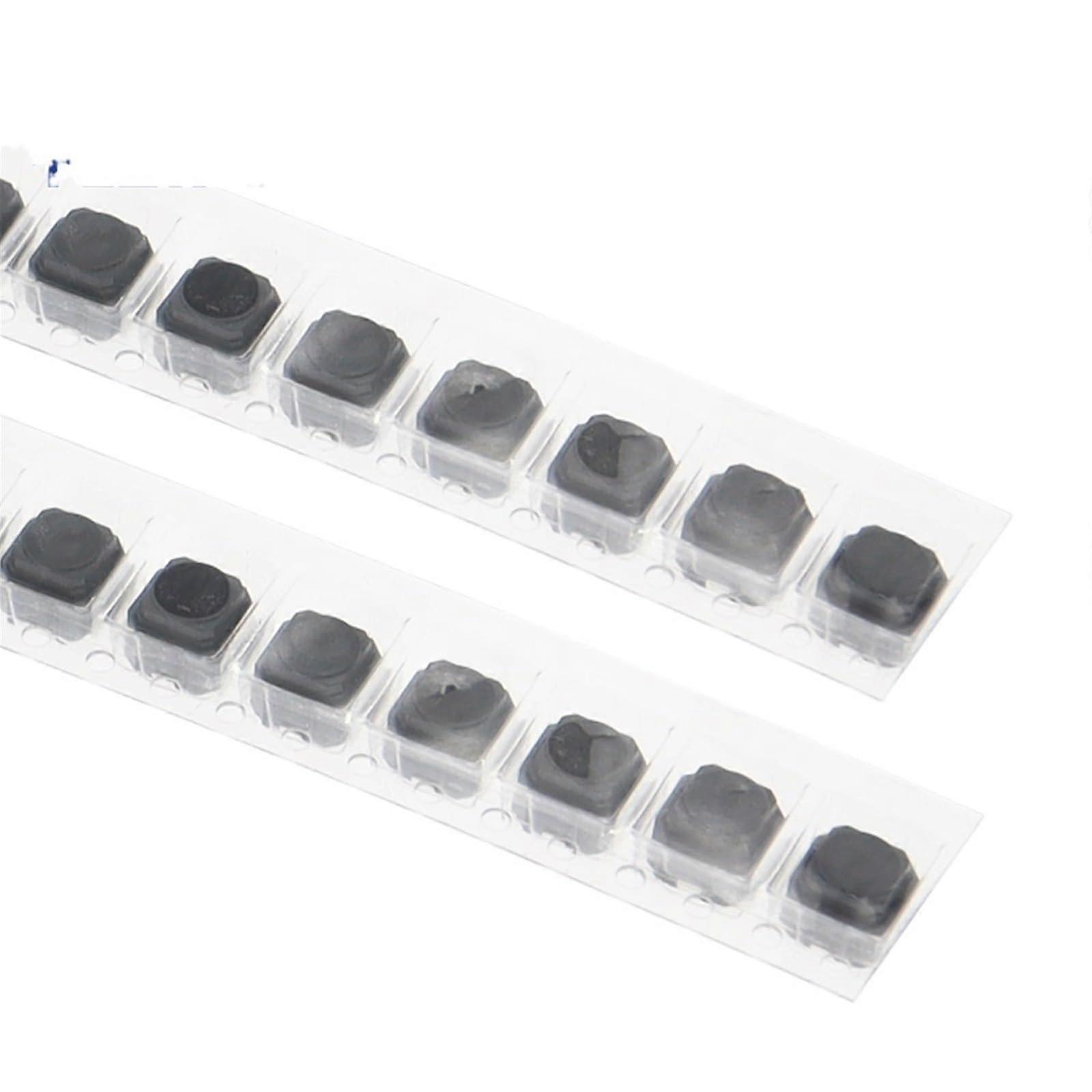100Pcs 6x6x5mm Silent Tactile Push Button Switch 2 Pin Durable Silicone Keypad Beige