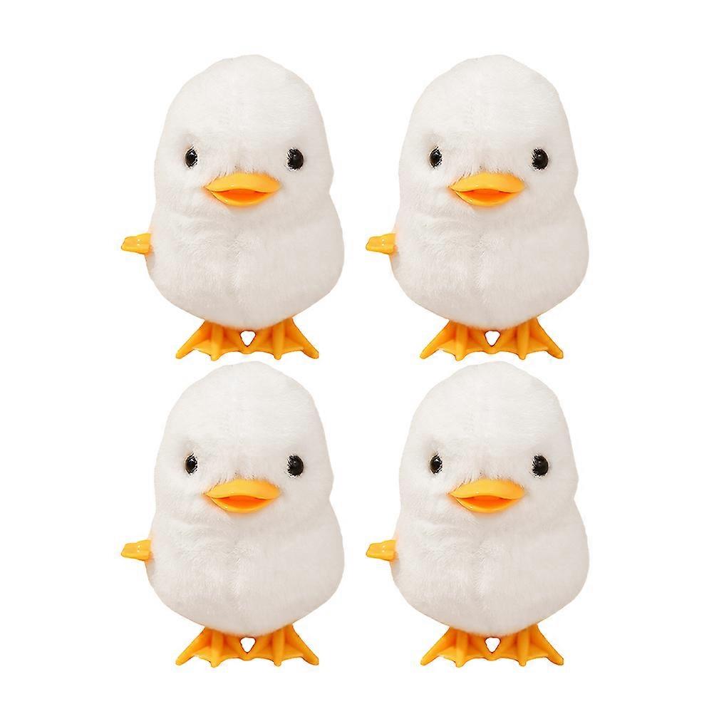 4pcs Wind Up Jumping Duck Cartoon Clockwork Toys for Fun Playtime Easter and Holiday Celebrations