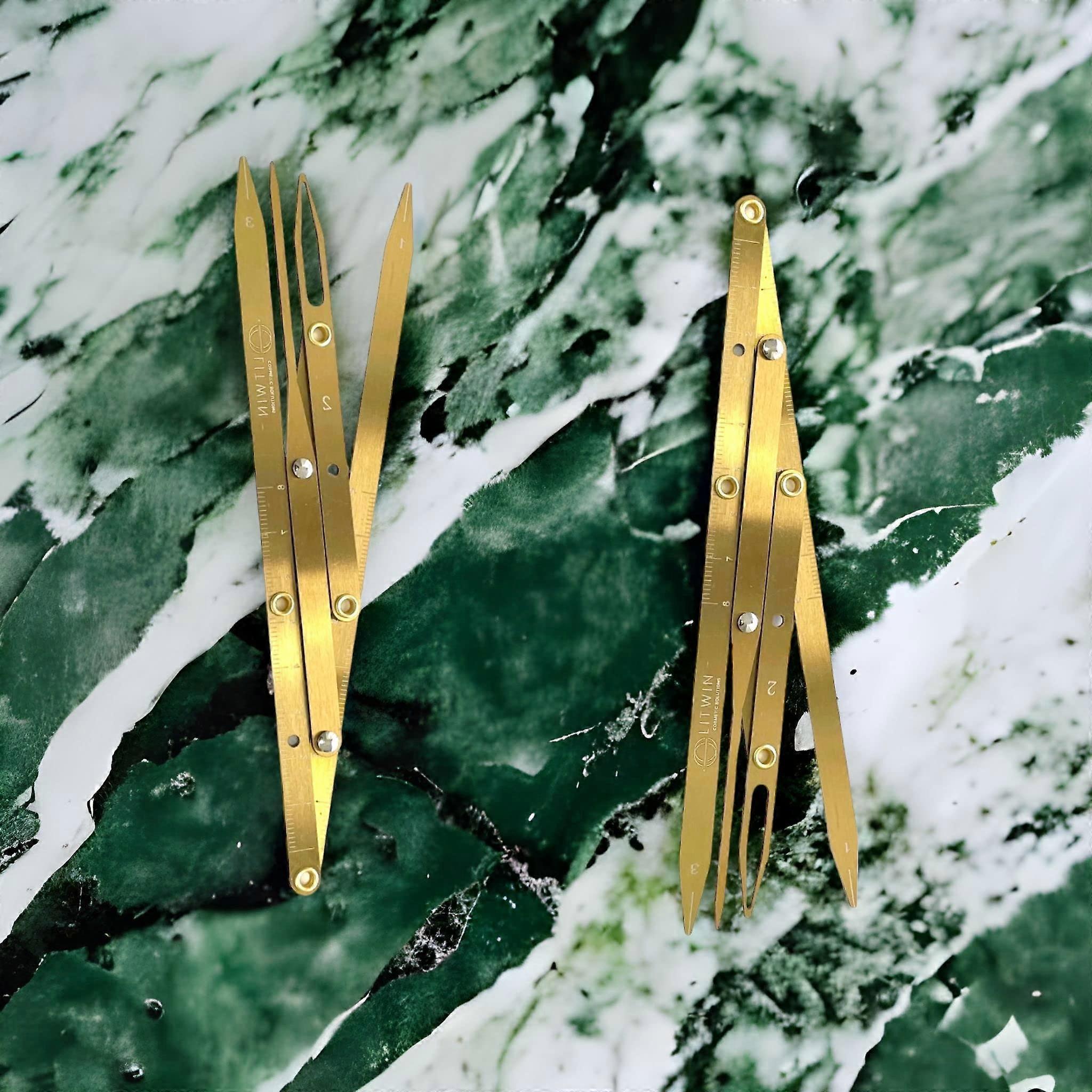 Golden Ratio Eyebrow Mapping Tool with Precision Microblading Caliper for Professional Brow Shaping