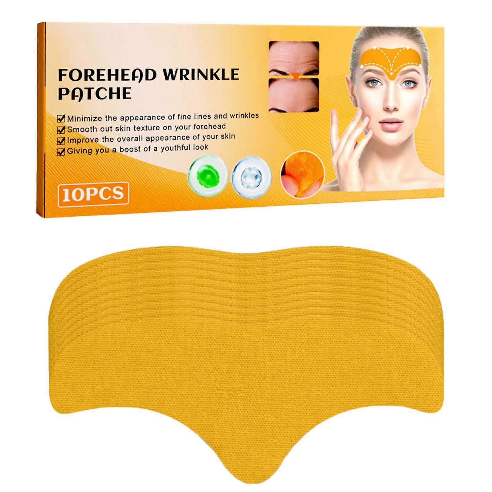 Forehead Wrinkle Patch with Cooling Hydrogel for Overnight Line Smoothing and Firming
