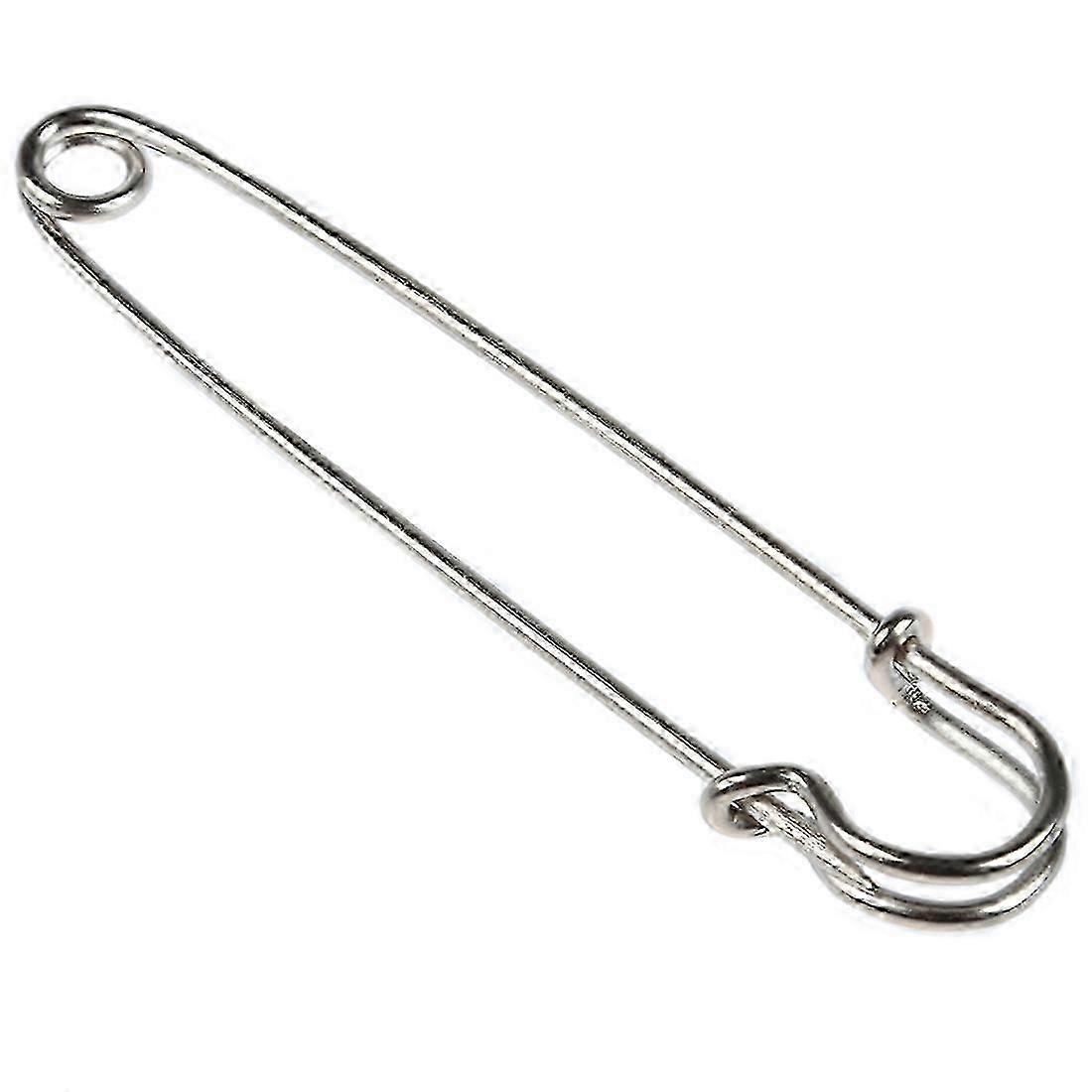 4-Inch Extra Strong Safety Pins, 10-Pack for Heavyweight Textiles