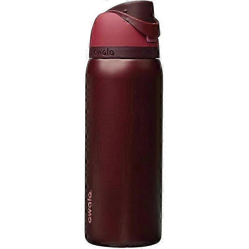 Bouteille d'eau isotherme Owala 24/32 oz en acier inoxydable - Noir cerise G
