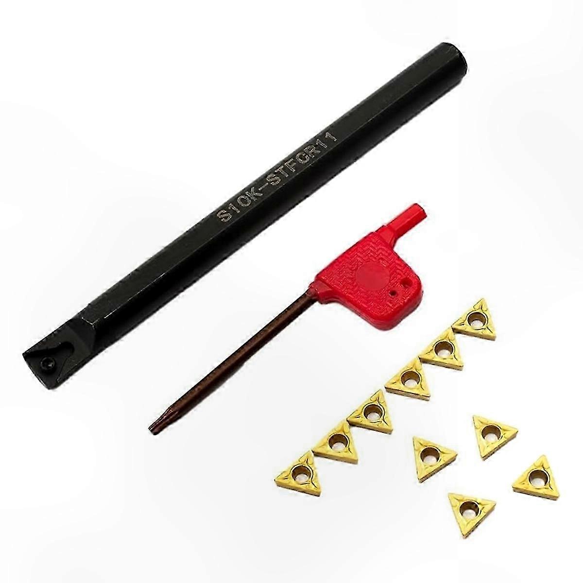 Lathe Boring Bar with 10 TCMT110204 Inserts for Precision Machining