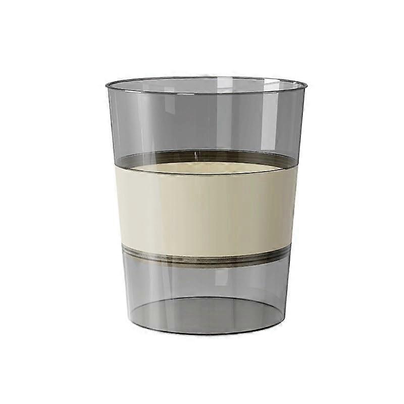 Plastic Wastebasket Bathroom Trash Can Open  Compact White Bin for Bedroom Kitchen