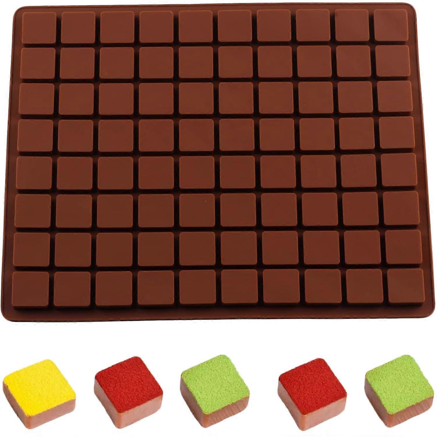 80 Cavity Silicone Chocolate Mold with NonStick Flexible Design for Candy Baking