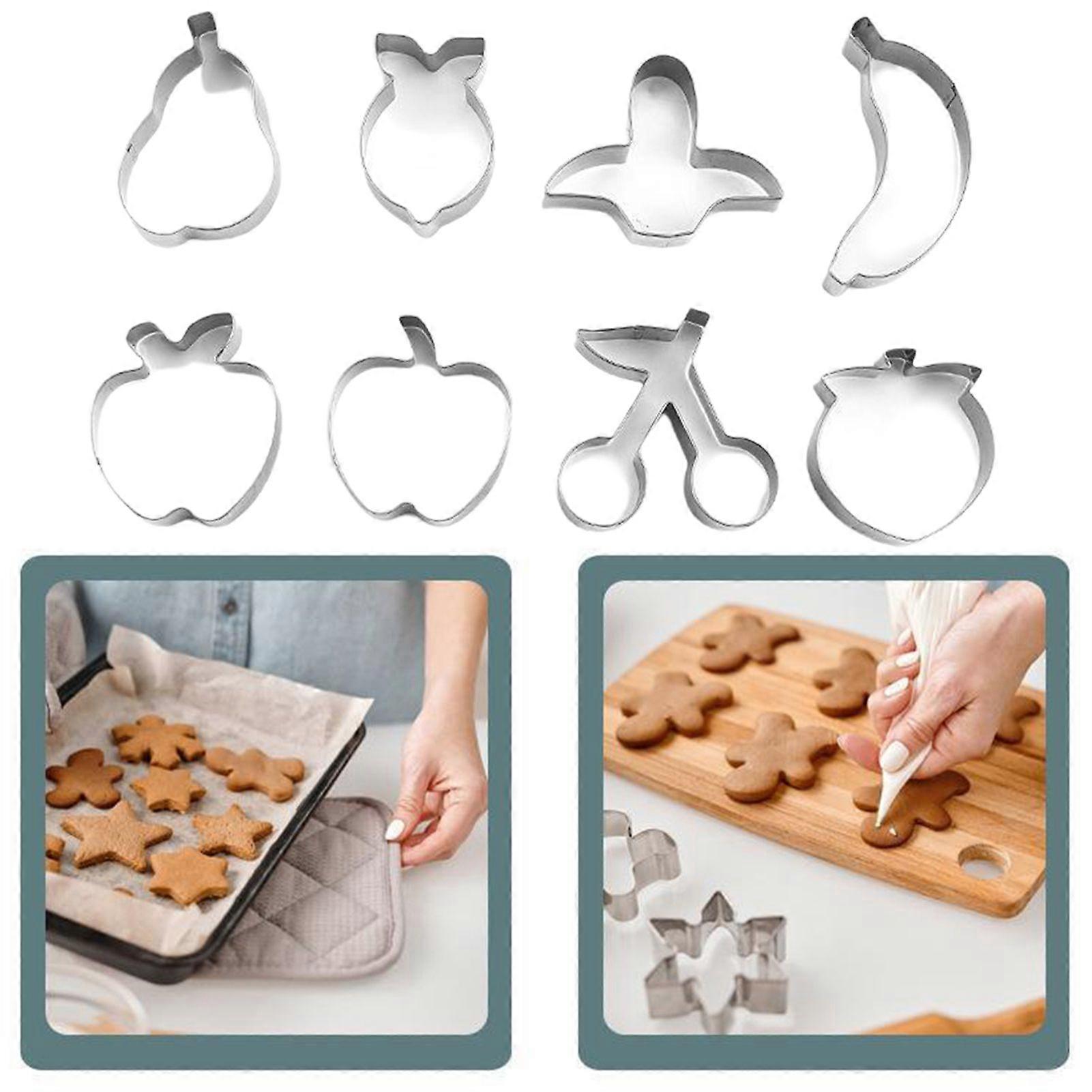 12Pcs Cookie Cutter Easy Demoulding  Creative Fruit Pattern Baking Mould for