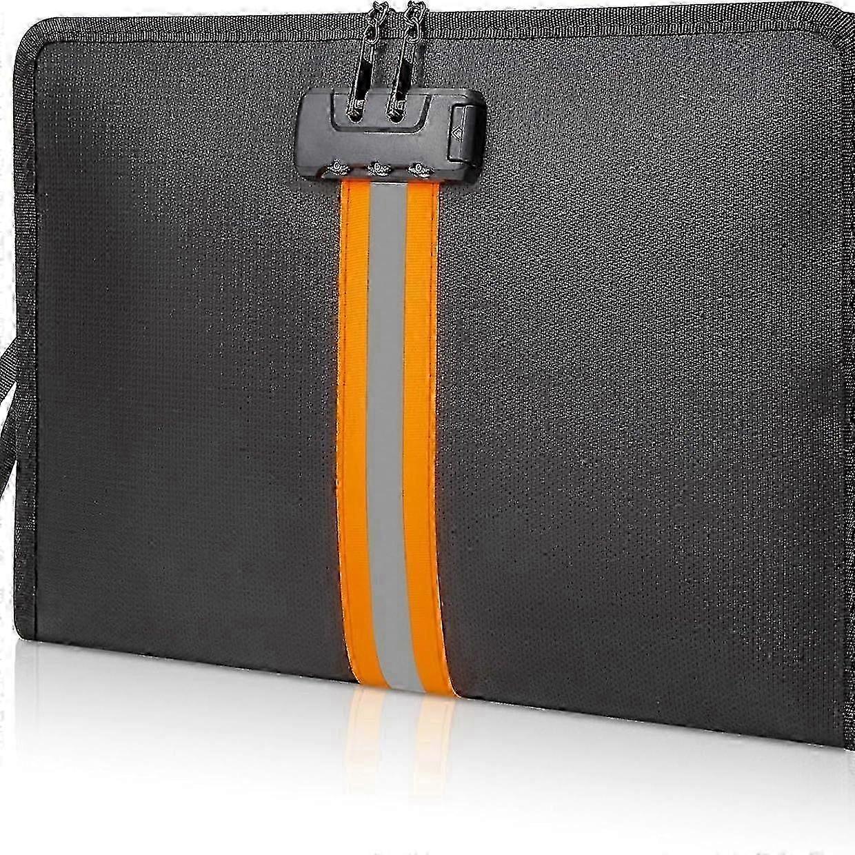 Fireproof Document Bag with Lock,Fireproof Money Bag,with Zipper and Lock