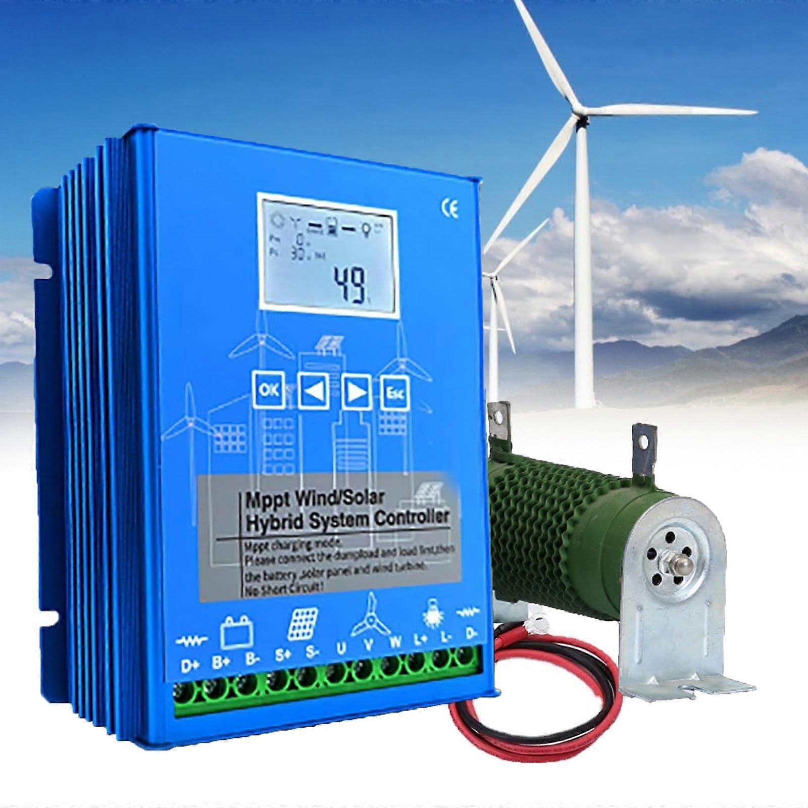 15000W Wind Solar Hybrid MPPT Boost Charge Controller 12V 24V 48V with LCD Display and Dump Load