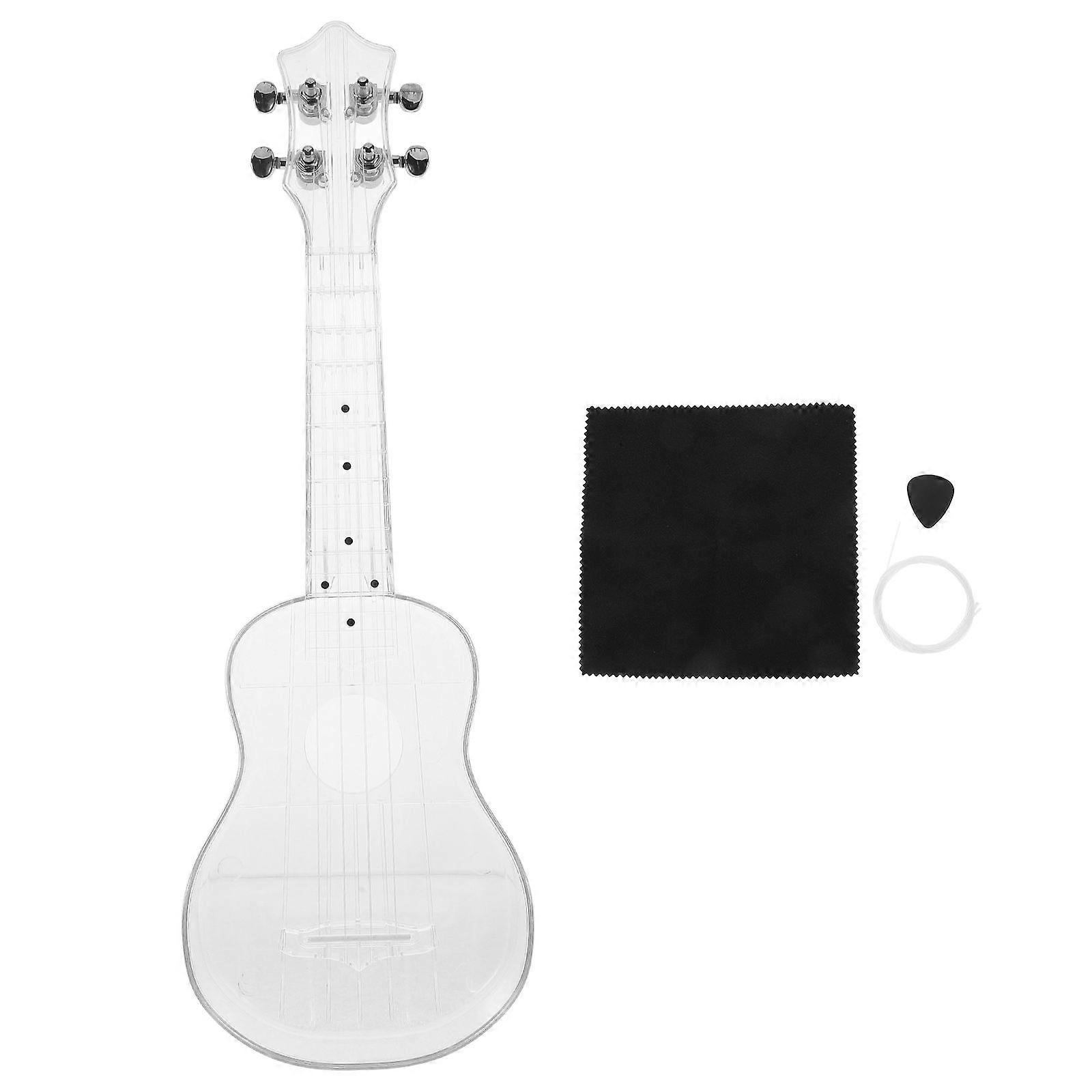 1 Set 21 Inch Transparent Ukulele Creative Ukulele Instrument for Starter