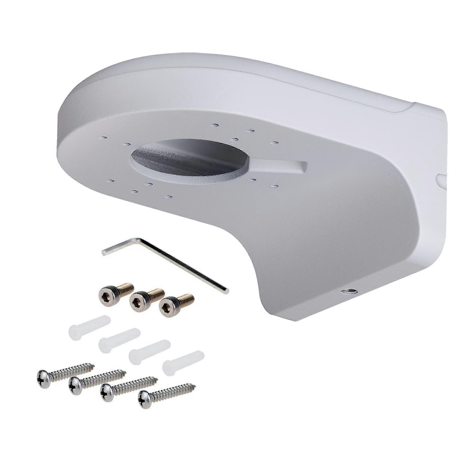 Security Camera Wall Mount Waterproof Aluminum Bracket for Dome IP Camera White Outdoor Use