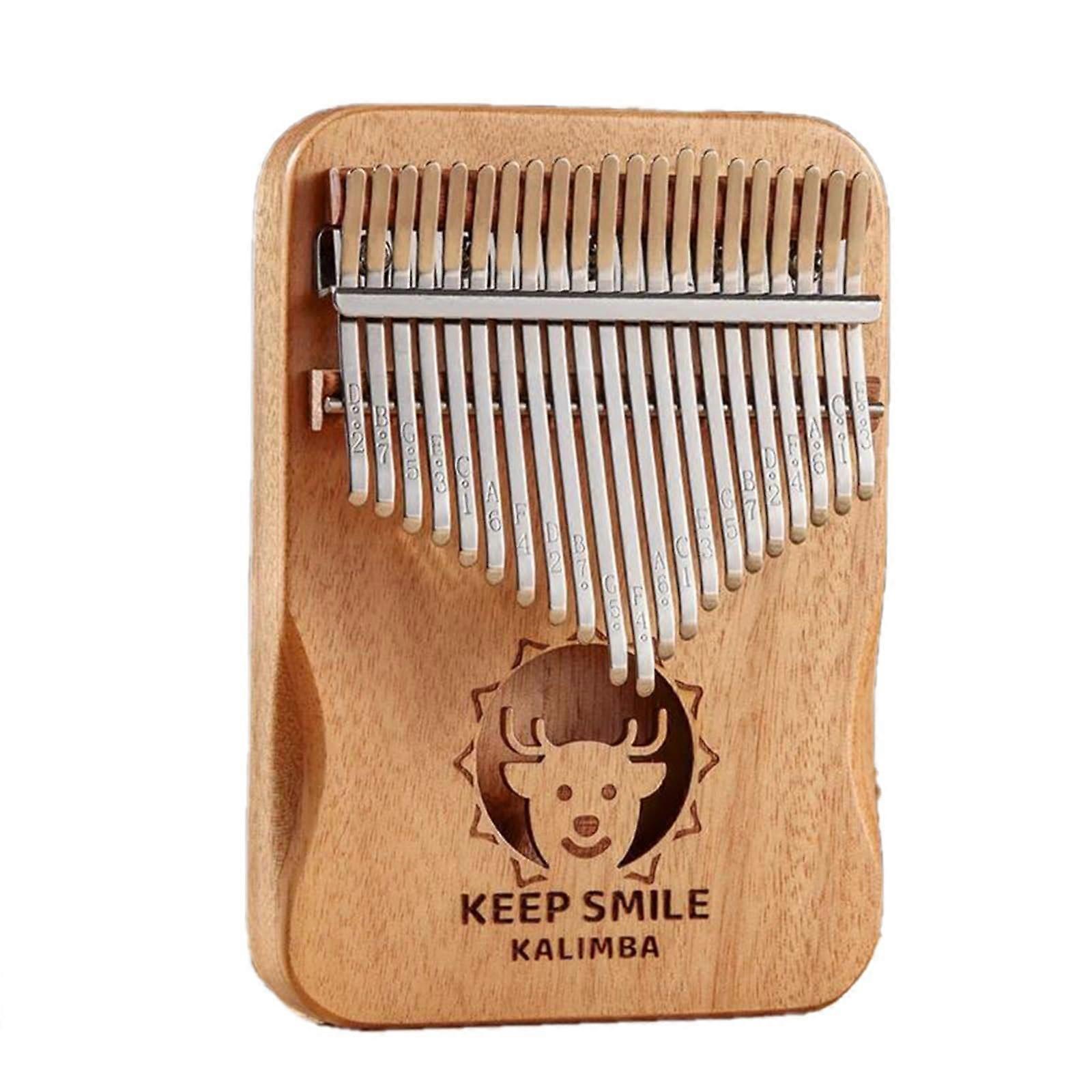 Kalimba Thumb Piano 21 Keys Solid Maple Wood with Engraved Notes for Beginners Easy Tuning