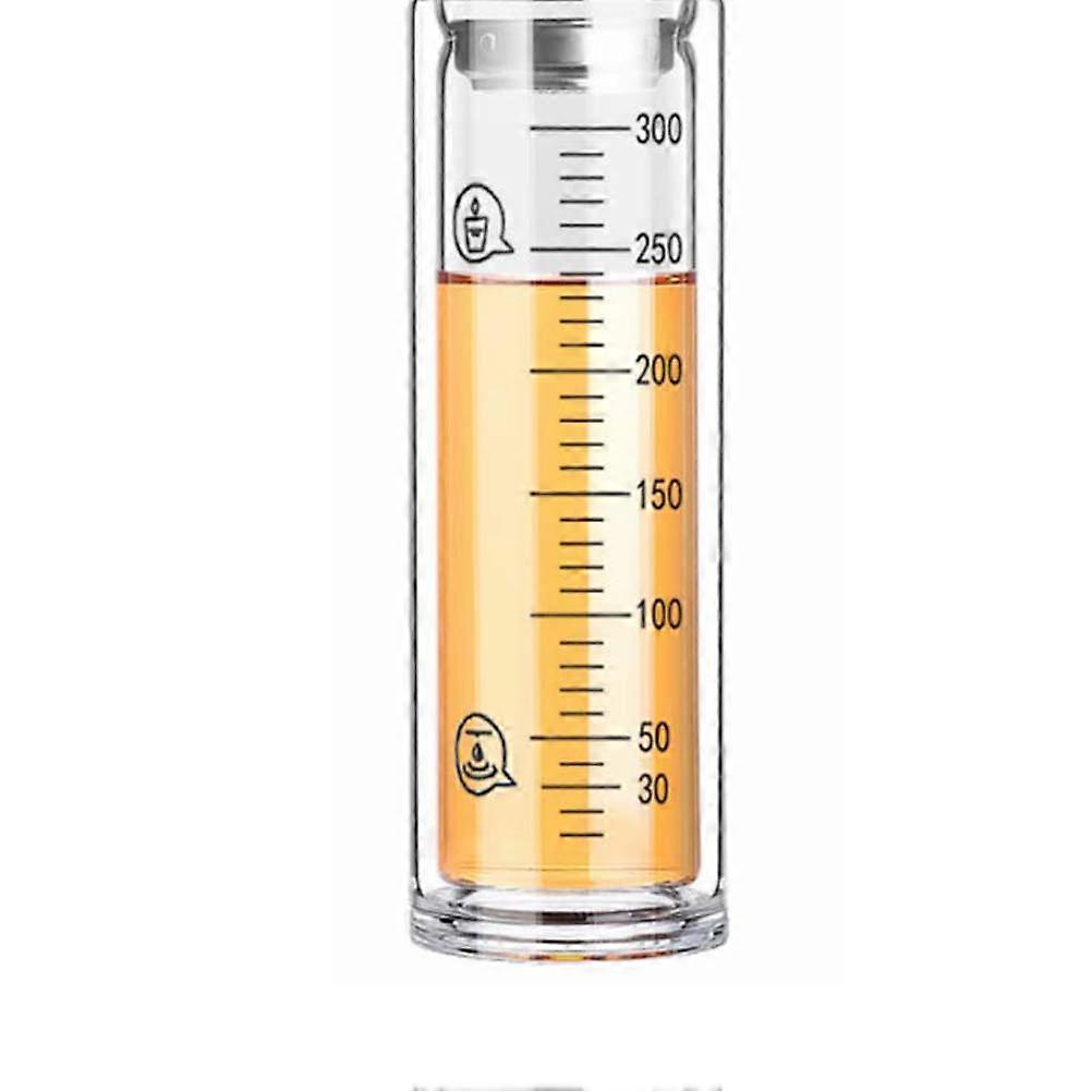 Portable Glass Cup Double Layer Drinking Cup for 1Pcs Household Use