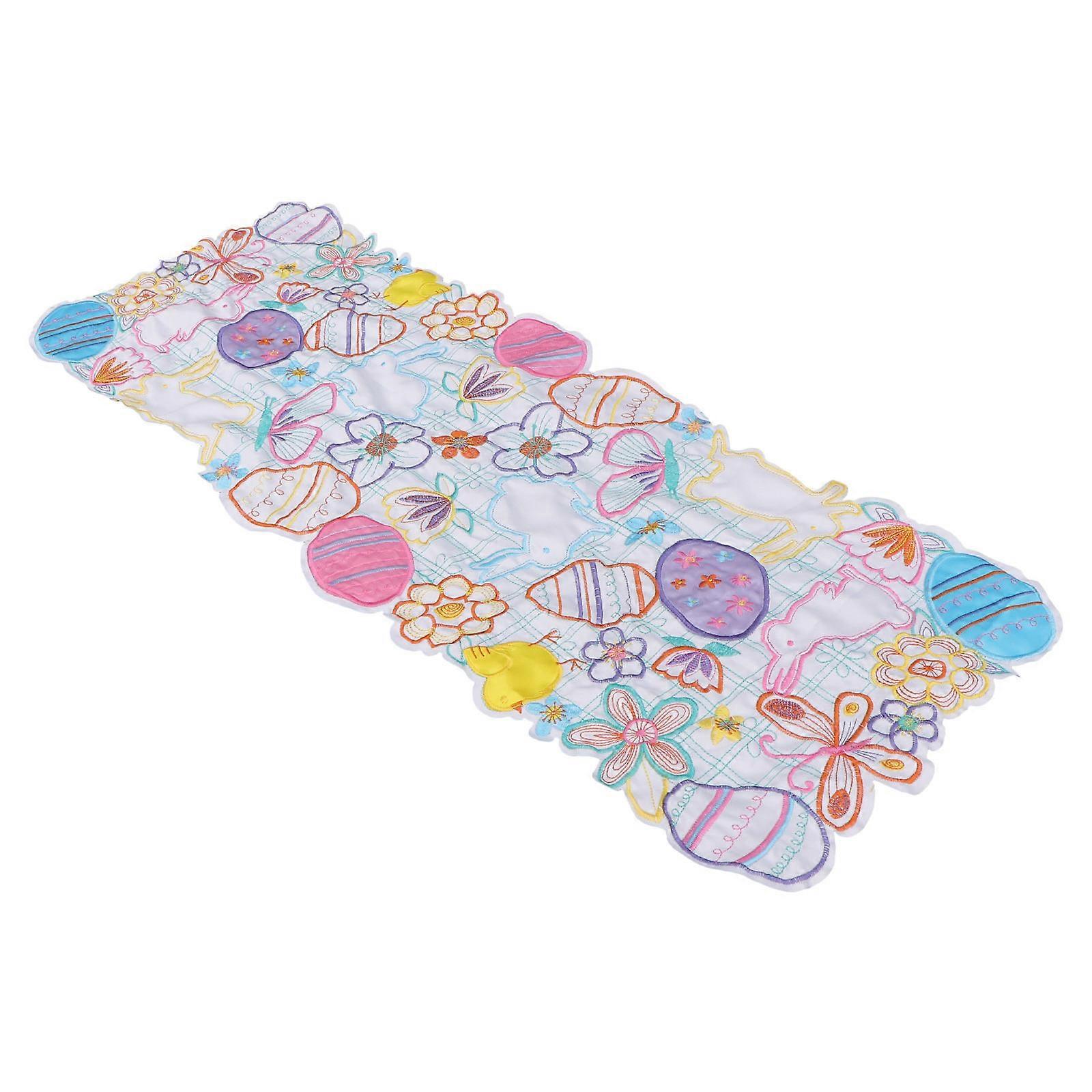 Table Placemat Easter Egg Place Mat for Parties and Kitchen Use Linen Material Protective 1Pcs