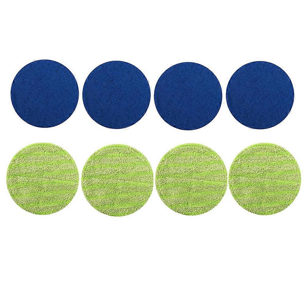 8Pcs Replacement Pad Electric Rotary Mop Scrubber Pad, Blue+Green
