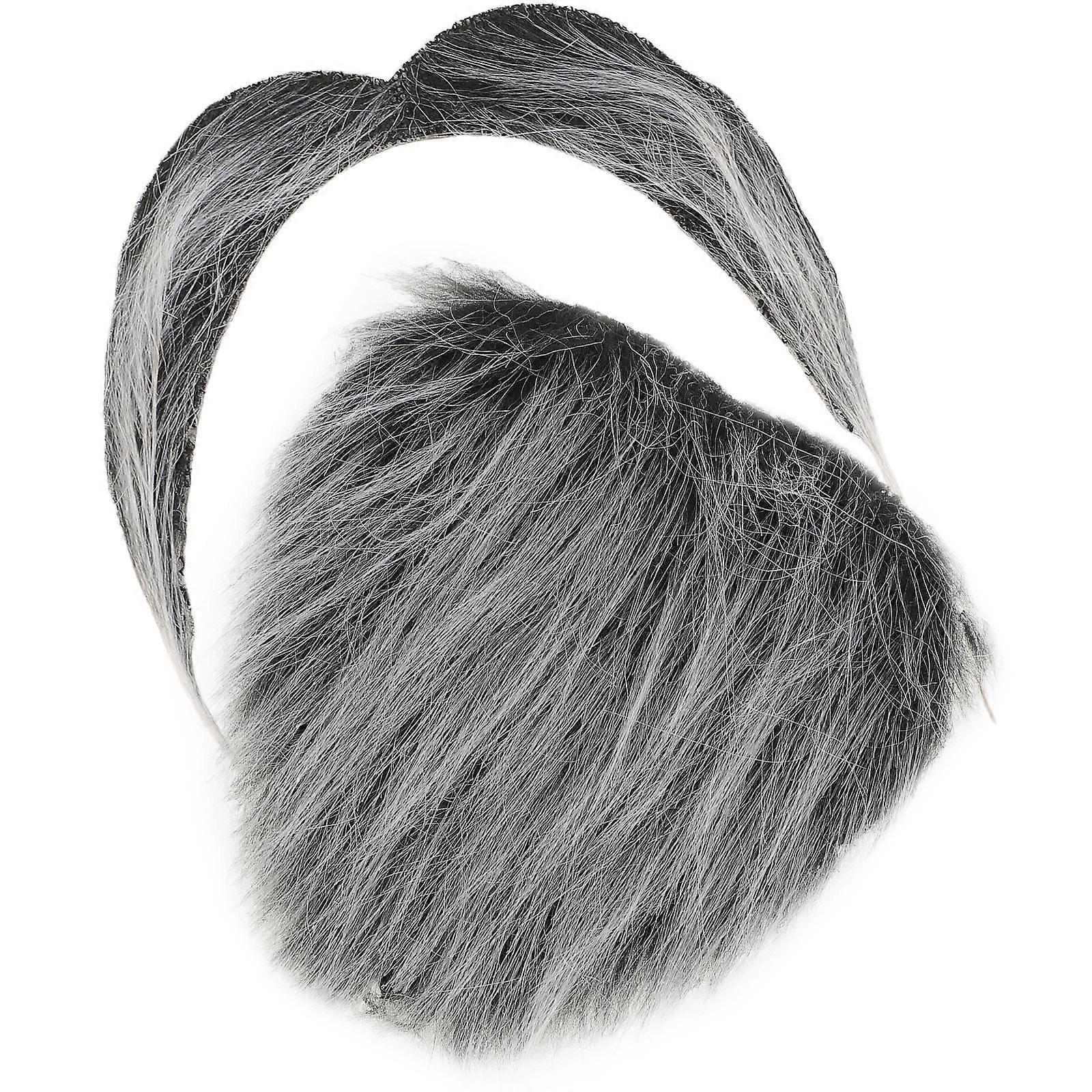 Performance Cosplay Beard Costume 1Set Party Use Fake Beard Grey