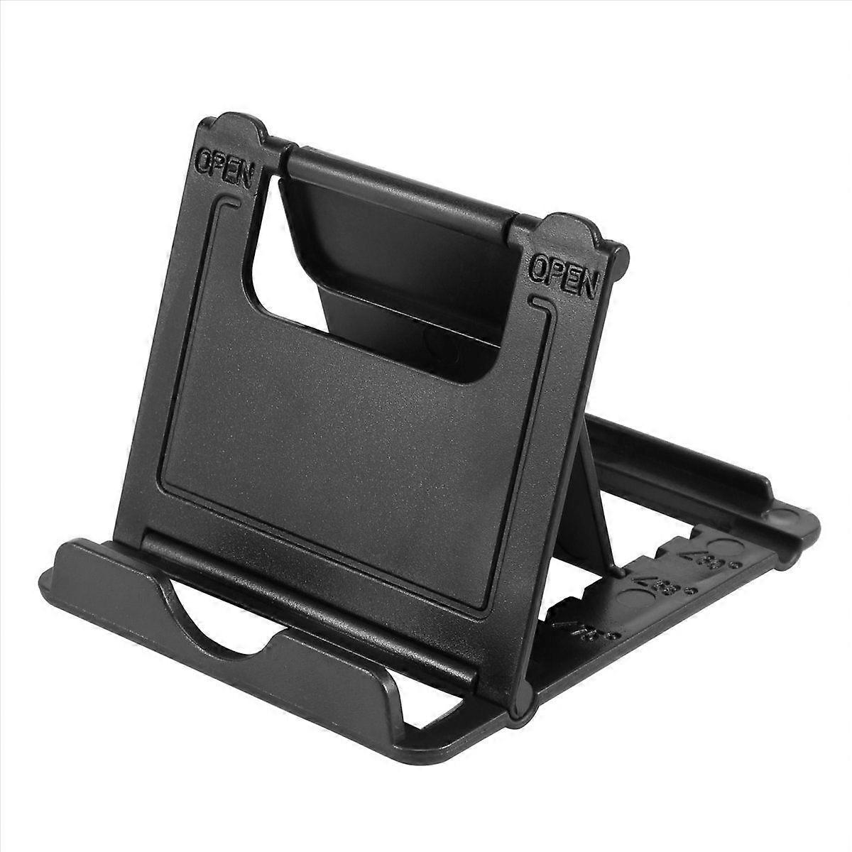 Tablet Stand Desktop Support Portable Double Folding Stand Black