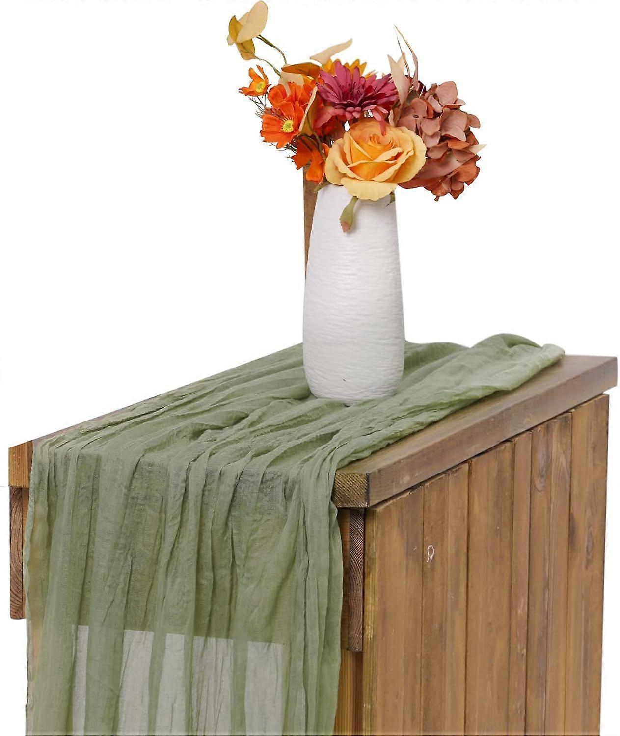 Cheesecloth Table Runner - Rustic Gauze Runner for Wedding Decor