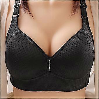 Modischer Damen-BH aus Spitze, bügellos, mit gerafften Cups, ideal für Schwangerschaft und Stillen, auch als Alltags-BH geeignet, Schwarz