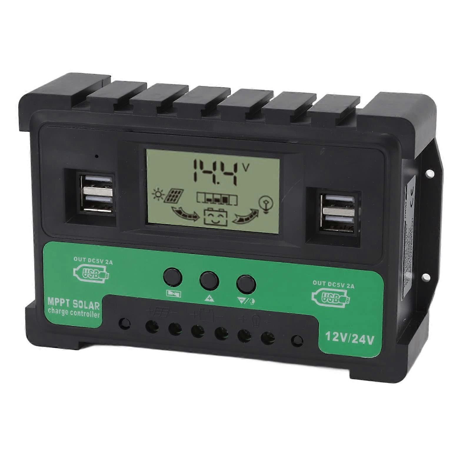 30A MPPT Solar Charge Controller with LCD Display, ThreeStage Charging for Off Grid Systems