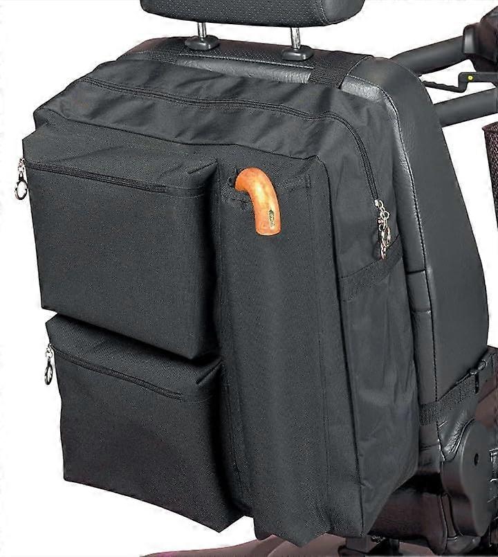 Deluxe Mobility Scooter Bag with Secure Attachment and Multiple Pockets, Black