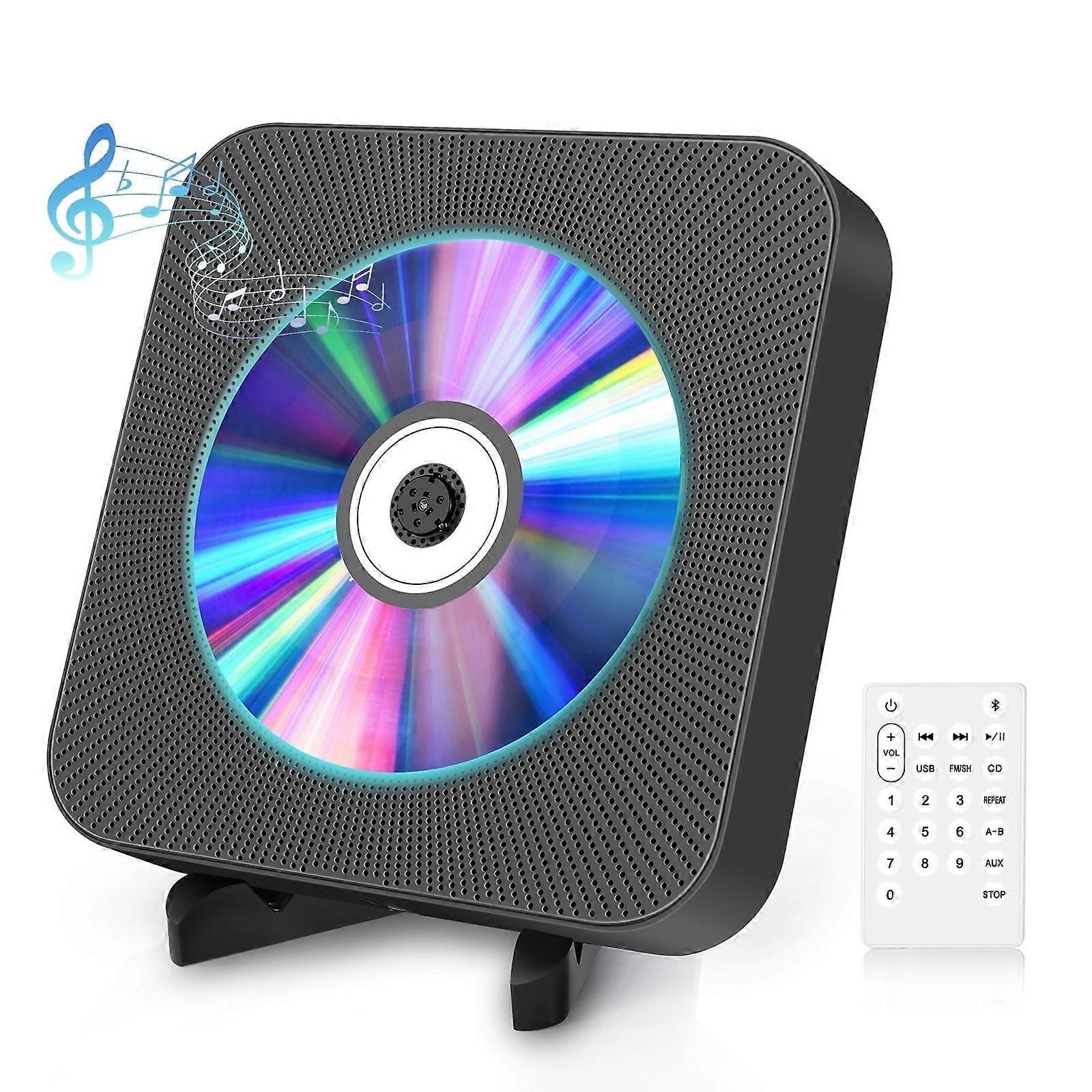 Portable CD Player with Bluetooth 5.0, Ceiling Switch CD Player with USB, AUX Connection