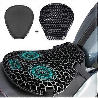 Motorzadelkussen met schokabsorberende decompressiegel, honingraatstructuur en 3D-technologie, comfortabel universeel motorzadelkussen