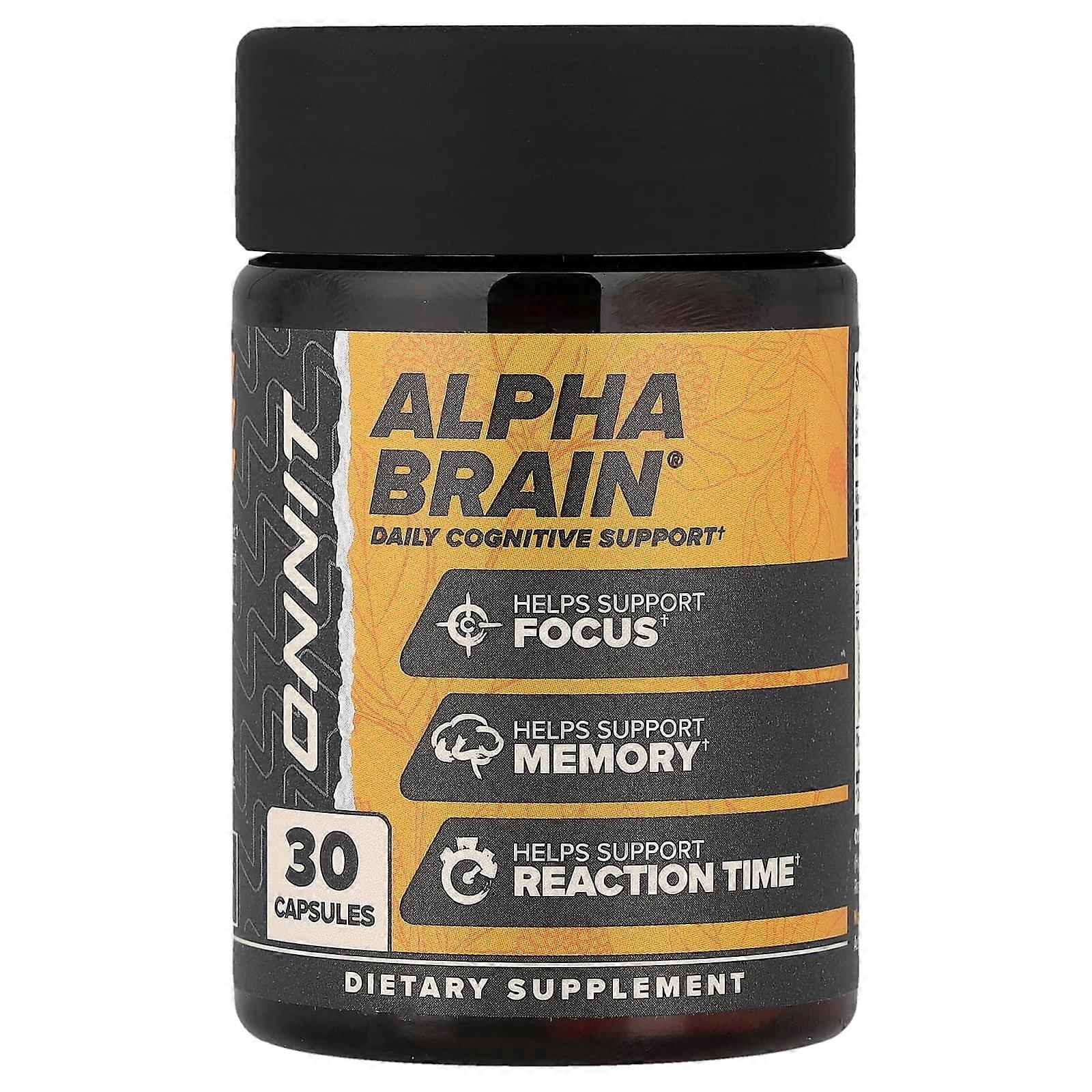 Onnit, Alpha Brain, Memory & Focus, 30 Capsules