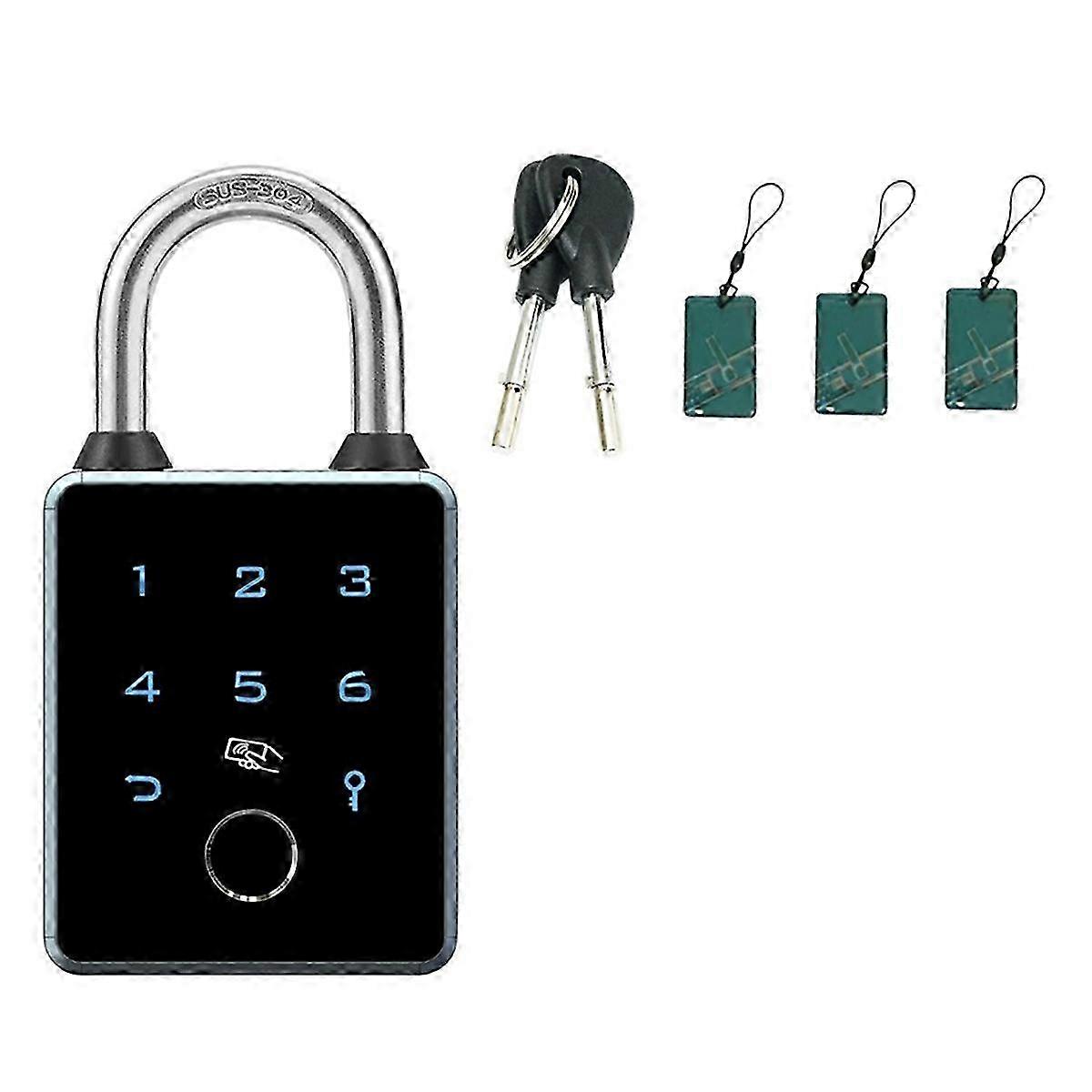 APP Controlled Padlock, RFID and IC Card Access, Durable and Waterproof