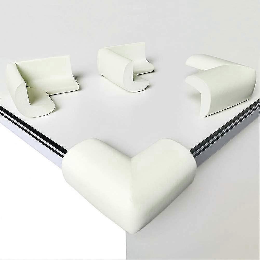 8 Pack-Corner Protector Soft Foam Corner Protector, Shockproof Right Angle Baby Corner Protector, with Sticker(white)