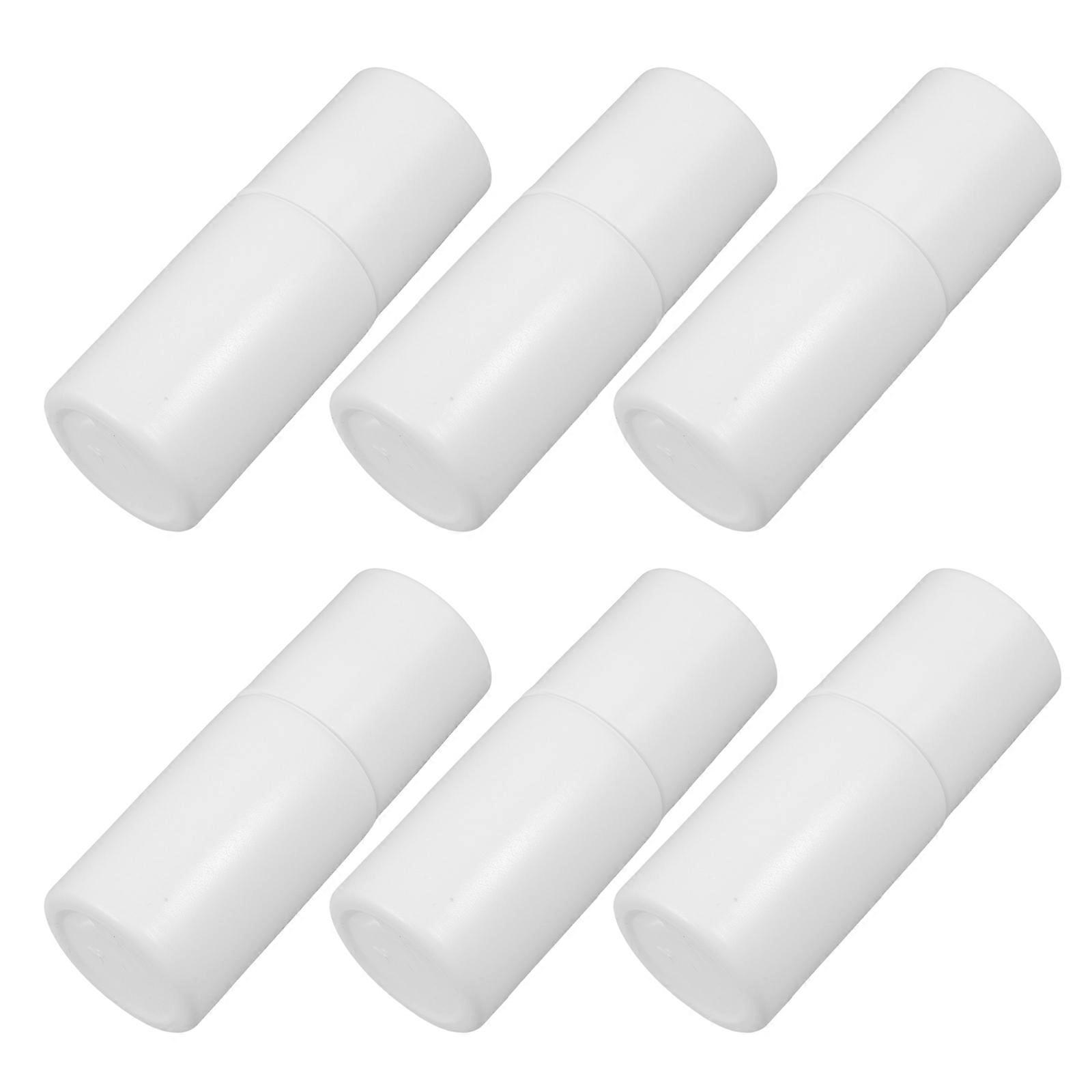 Refillable Liquid Storage Sponge Head Applicator Bottles 6Pcs White Plastic