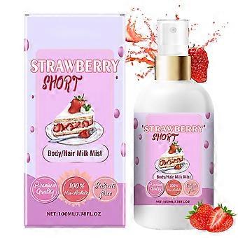Spray Corporal e Capilar Moranguinho, Baunilha Cremosa, Bruma Corporal Doce de Leite, Fragrância Duradoura de Mirtilo, 30ml (Pacote com 1)