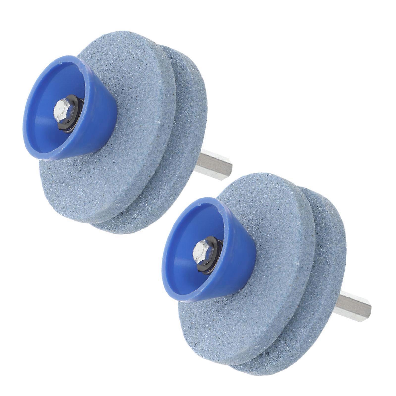 Lawn Sharpener Tool for Quick Sharpening 2Pcs Blue