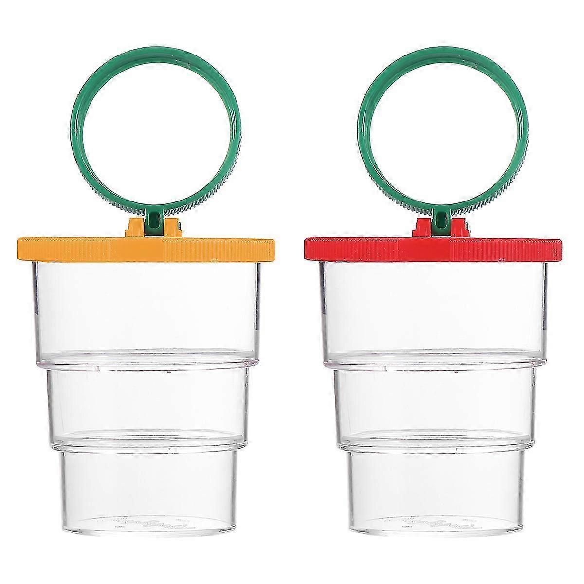 Insect Observation Box Magnifier Case for Storage Use 2Pcs Toy Set