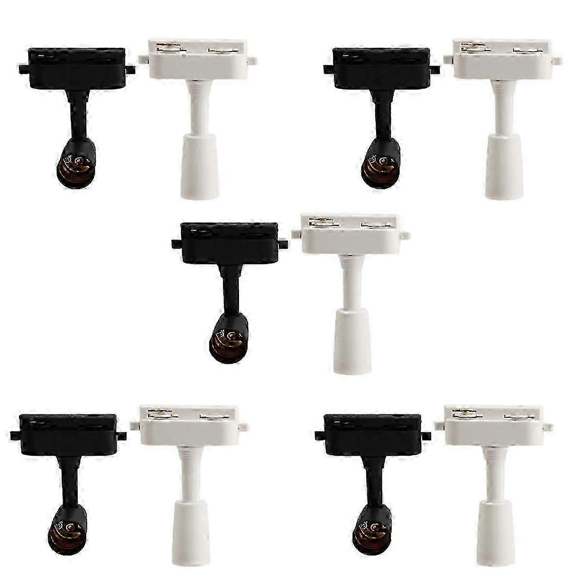 Adjustable Mini Track Light Black and White Single Phase Bulb