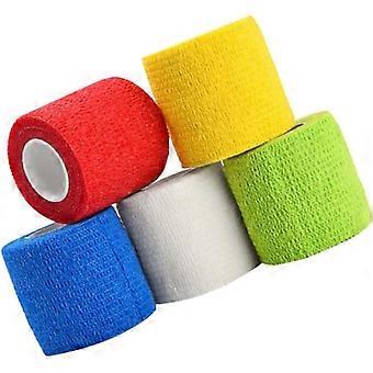 5 Rolls Self Adhesive Elastic Bandage Tape for Pets Nonwoven Cohesive Wrap for Dogs and Cats Mixed Color Patterns 5cm x Each