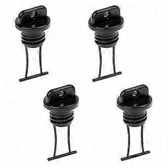 4 Pack Black Plastic Kayak Drain Plugs - Portable Kayak Scupper Plugs