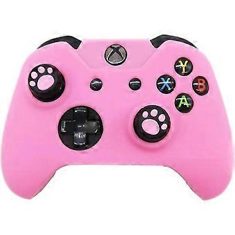 Xbox One Controller Skin Roze, Antislip Siliconen Cover Beschermhoes Accessoires Set voor Microsoft Xbox 1 Draadloze/Bedrade Gamepad Joystick met 2 Katten