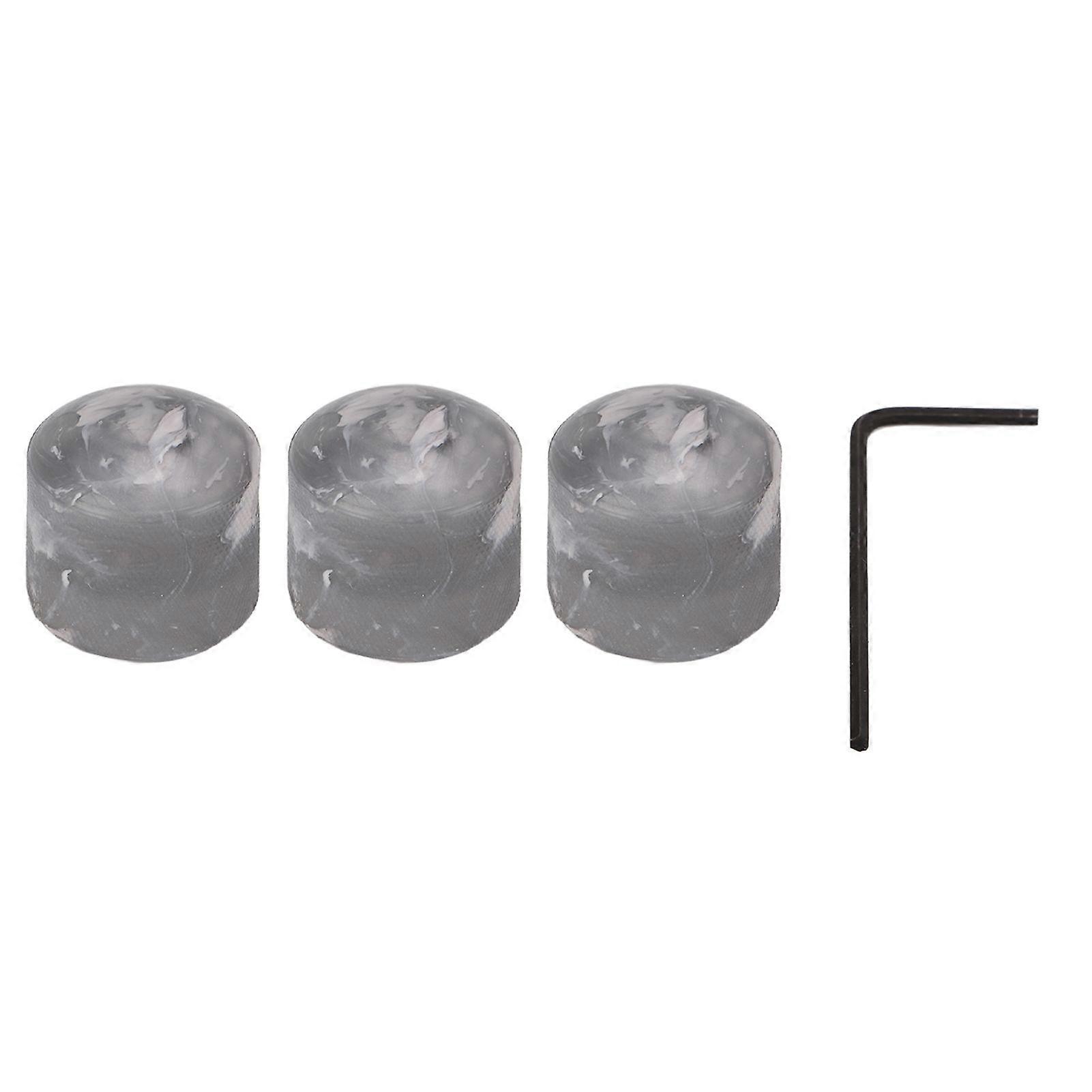 3Pcs Electric Guitar Knob String Potentiometer Controller Instrument Accessory Set Kit Grey