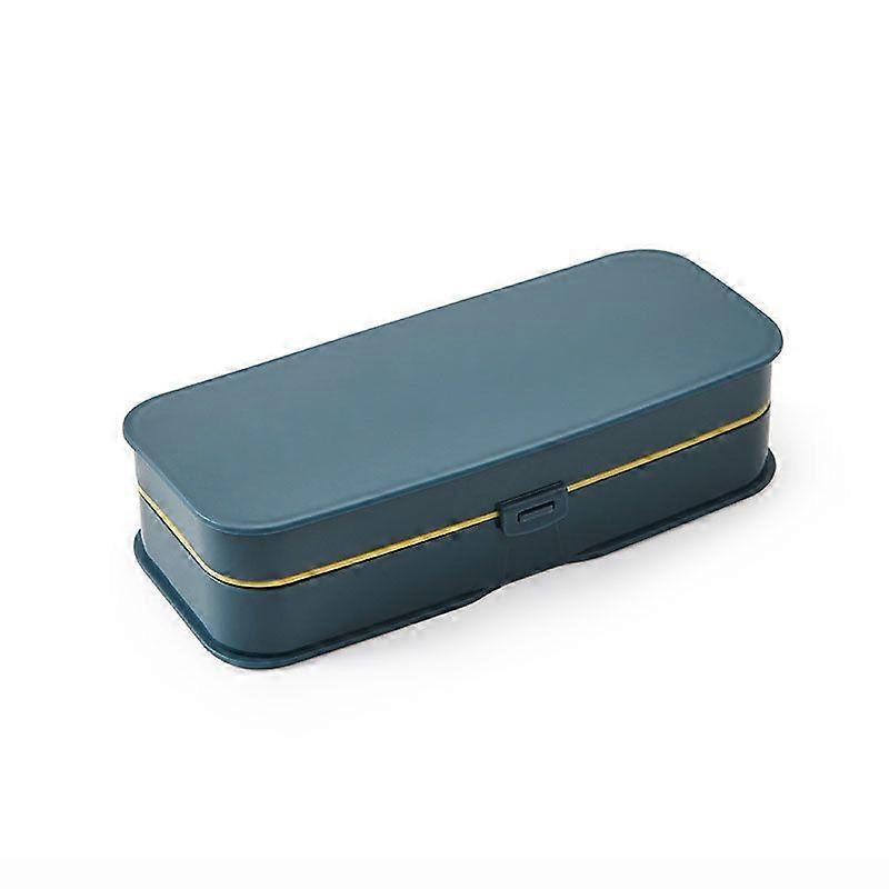 2 sets home dormitory portable needle and thread storage box Multi-functional double-layer sewing tools bag simple style