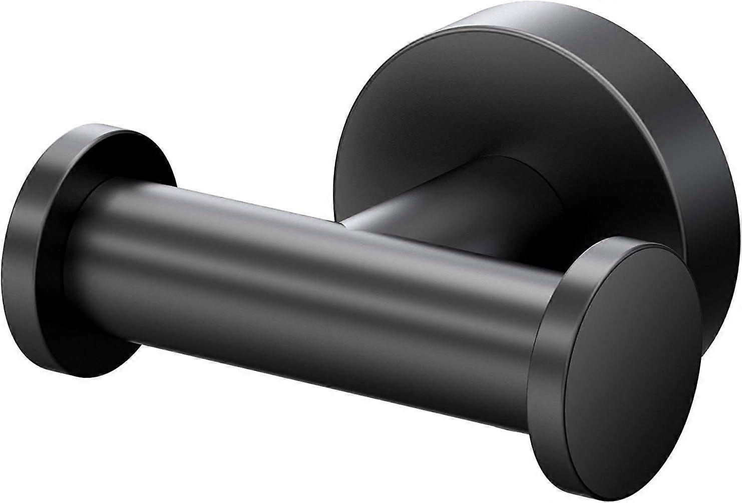 1  PCS   Double Robe Hook, Matte Black   Wall Mount Double Robe, Towel Hook