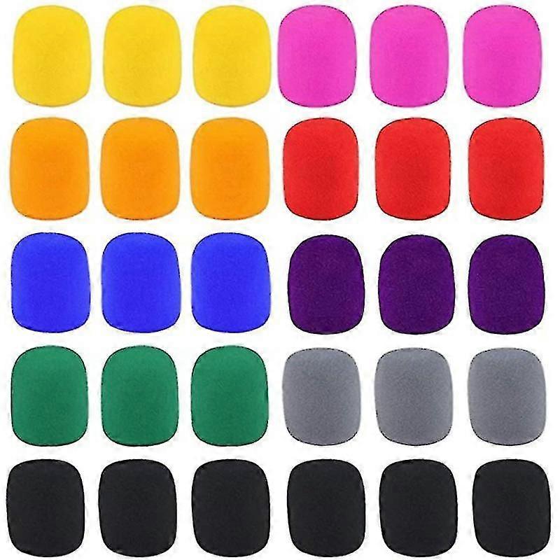30 Pack Thick Handheld Stage Microphone Windscreen Foam Cover