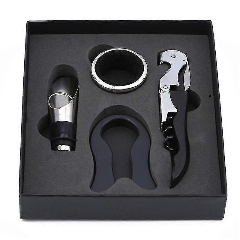 4pcs Wine Corkscrew Set Wine Set Manual Wine Corkscrew Corks