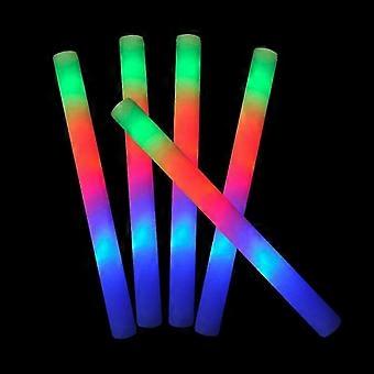 5pcs/set Colorful Glow Sticks Led Glowing Foam Stick Camping Emergency Decoration Cheer Tube Dark Light For Party Bar Supplies