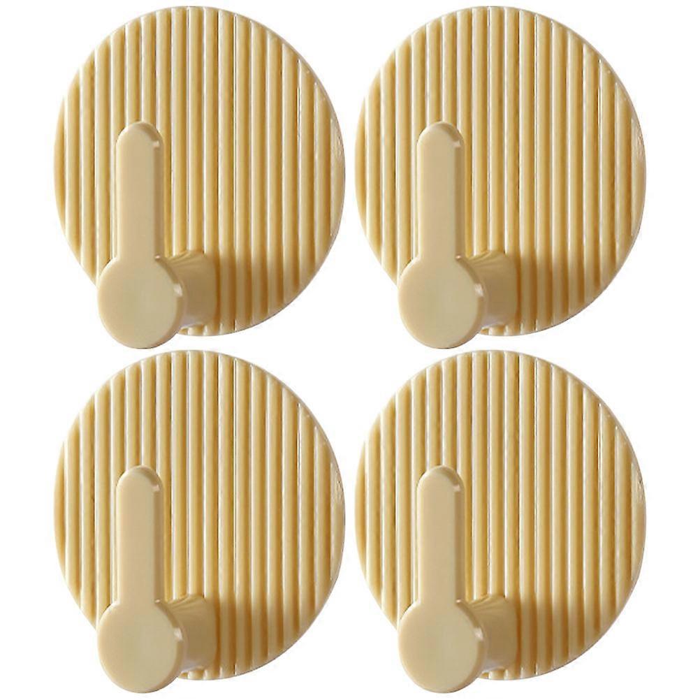 Hooks for Towels Light Yellow Decorative Wall Hook Pet 4Pcs Set